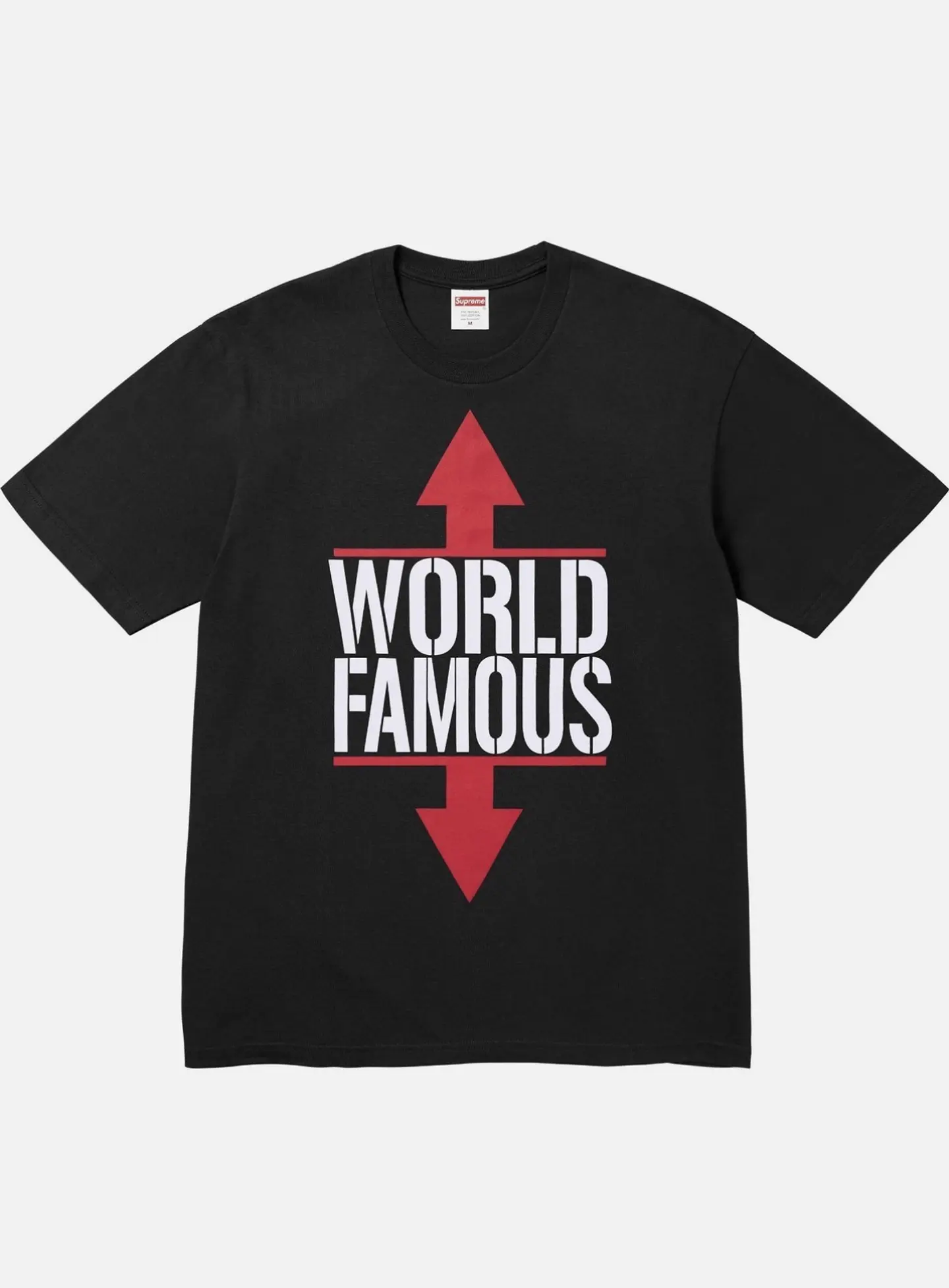 Camiseta negra Supreme World Famous 1