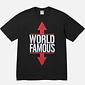 Camiseta negra Supreme World Famous