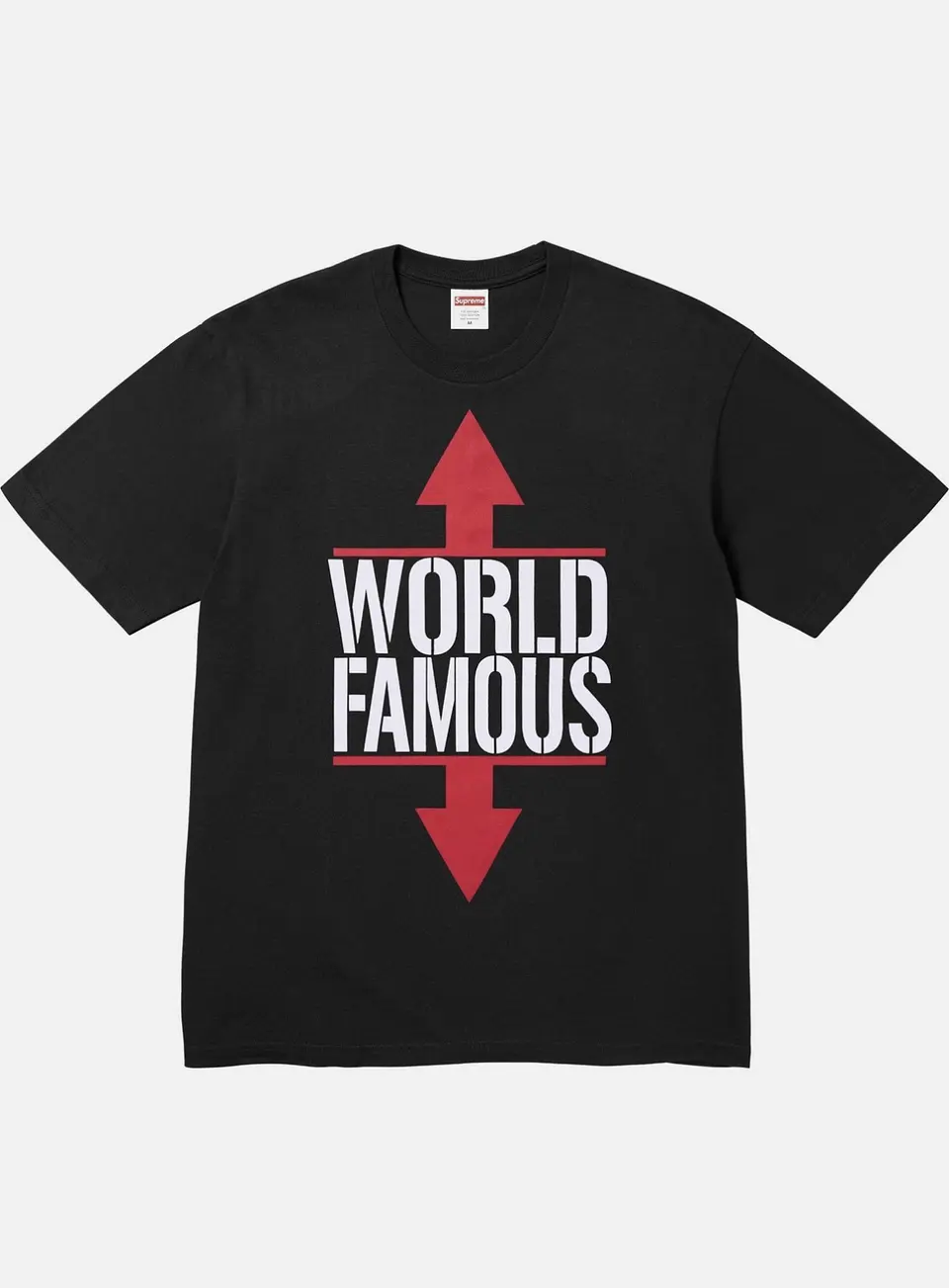 Camiseta negra Supreme World Famous 1