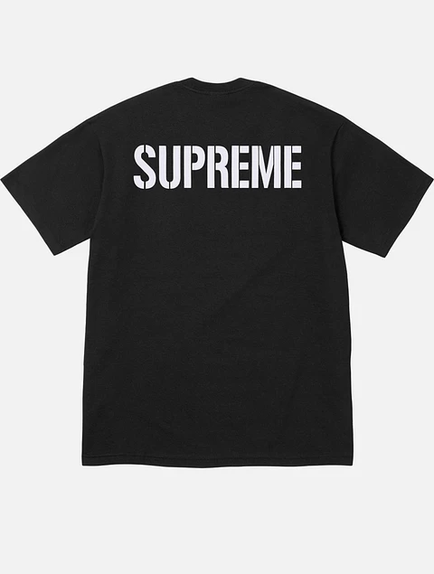 Camiseta negra Supreme World Famous