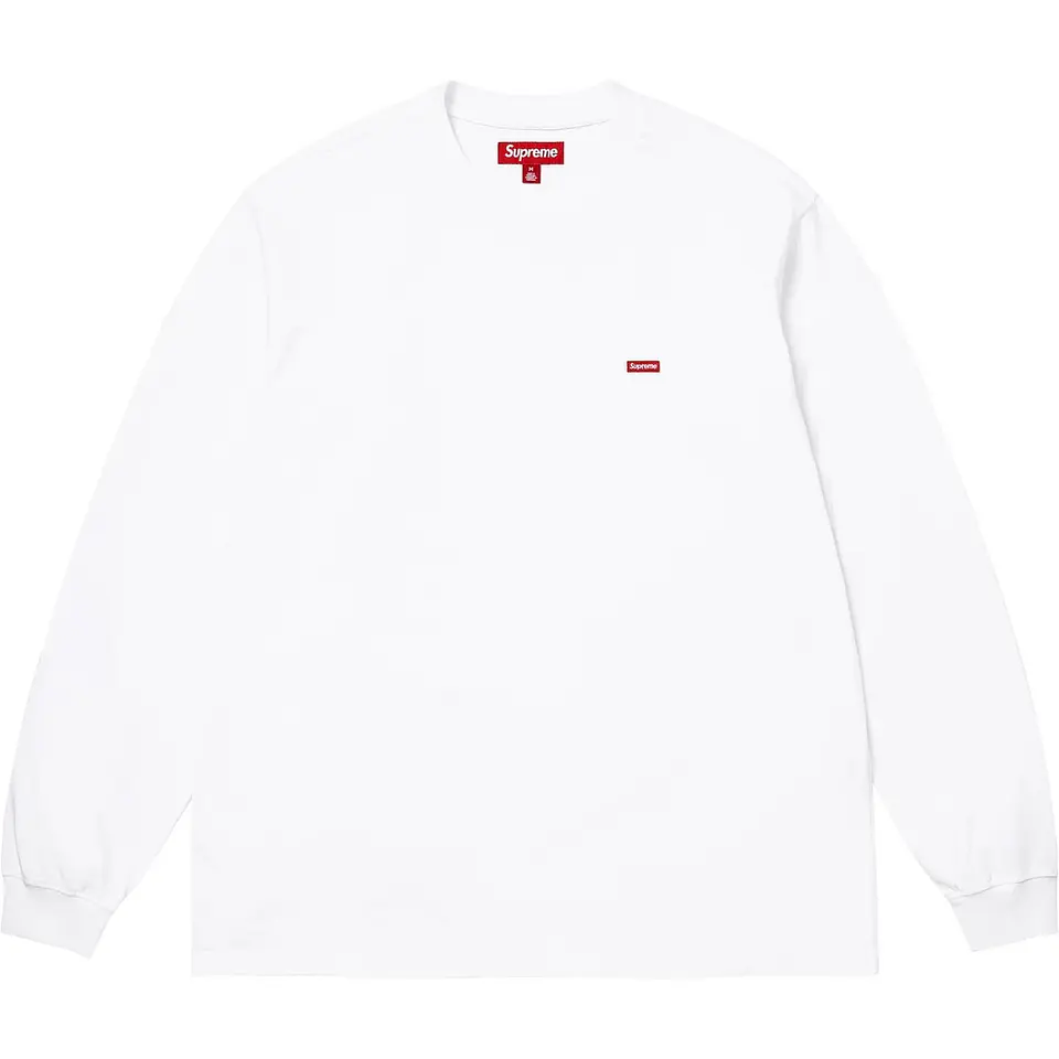 Camiseta de manga larga Supreme Small Box Tee Blanca 1