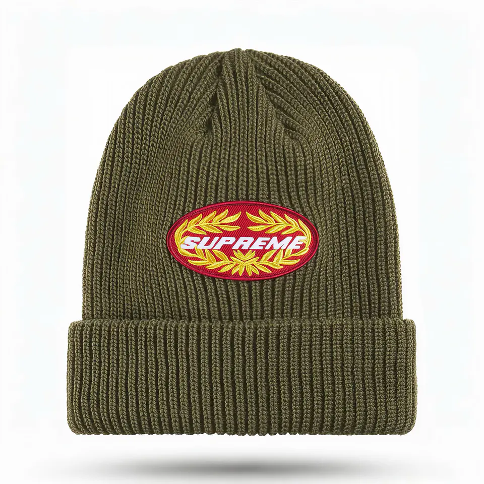 Gorro Supreme Terminal Beanie en color oliva. 1