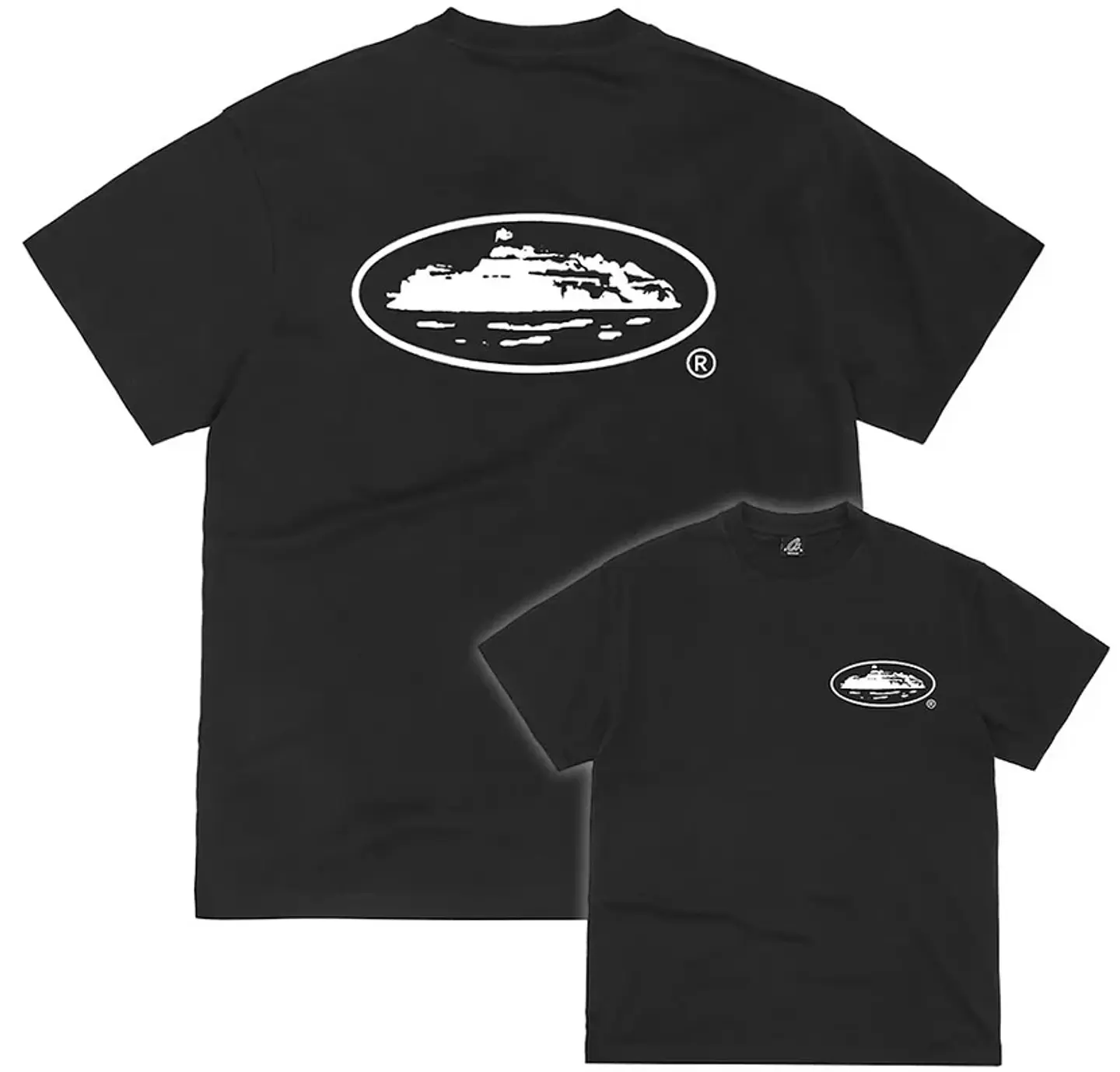 Camiseta Corteiz Island Puff Print Black 1