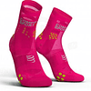 Calcetín Run High v3 Ultralight Compressport - Rosado