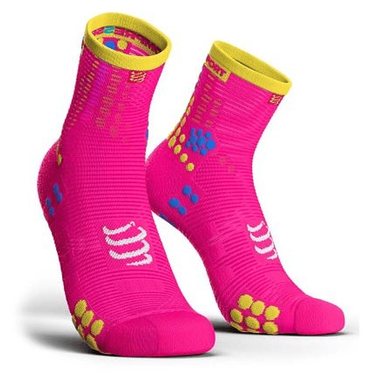 ​Calcetín Run High V3 Compressport - Rosado