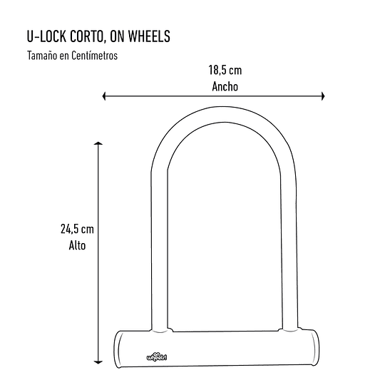 Candado U-Lock Onwheels Corto - Naranjo