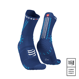Calcetines de Trail Running Pro Racing Socks v4.0 Sodalite fluo Blue- Compressport  