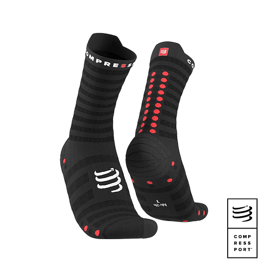 Pro Racing Socks Run High Ultralight v4.0 - Black/Red