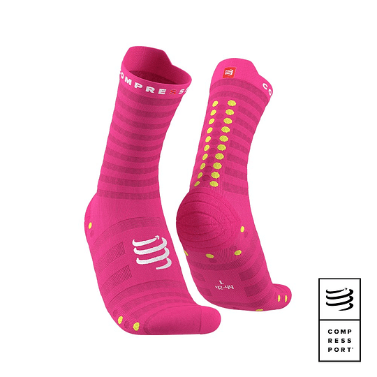 Pro Racing Socks Run High Ultralight v4.0 - Fluo Pink