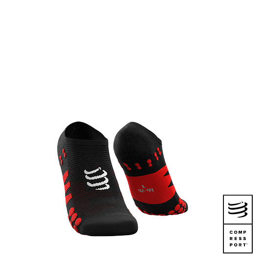 No Show Socks - Black/Red