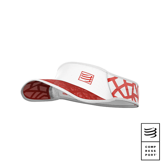 Visera Spiderweb Ultralight - Blanco/Rojo