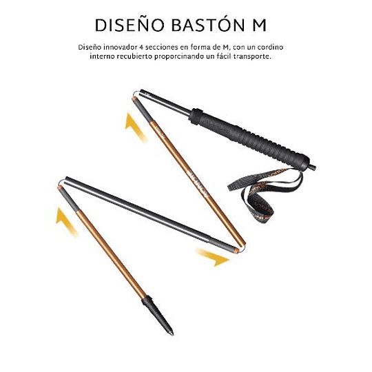 Bastones Distance - Fibra de carbono/aluminio 120 cm (Par)