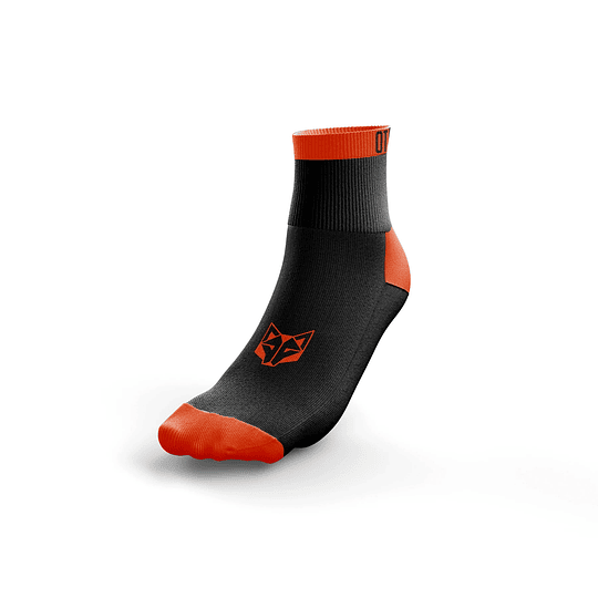 Calcetines running Otso Low Black & Fluo Orange