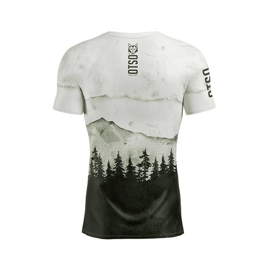 Polera de running Otso Hombre Green Forest