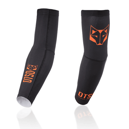 Mangas de running Otso Black Fluo Orange