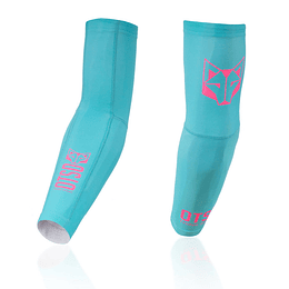 Mangas de running Otso Light Blue / Fluo Pink