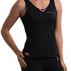 POLERA DE RUNNING MUJER SIN MANGAS TOP-TANK BLACK