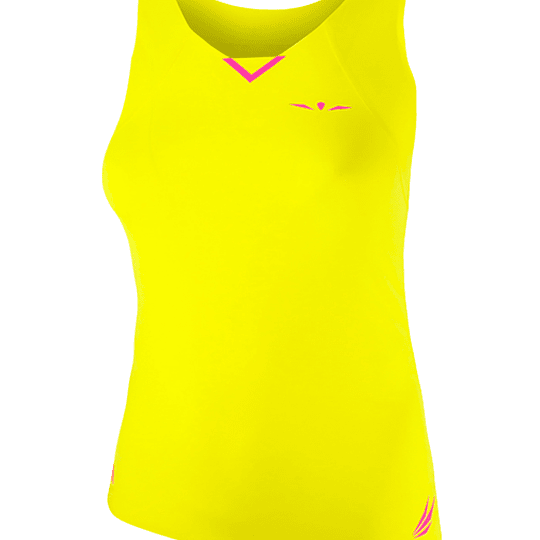 POLERA DE RUNNING MUJER SIN MANGAS TOP-TANK YELLOW