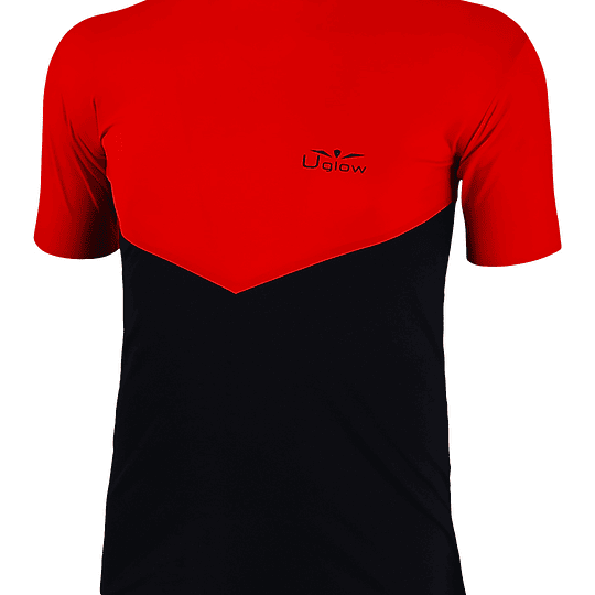 POLERA RUNNING UGLOW RACE SPEED AERO RED BLACK