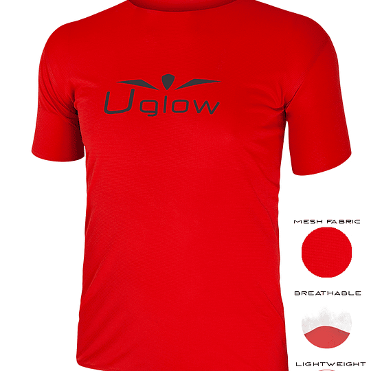 POLERA RUNNING UGLOW SL SUPER SPEED AERO RED BLACK