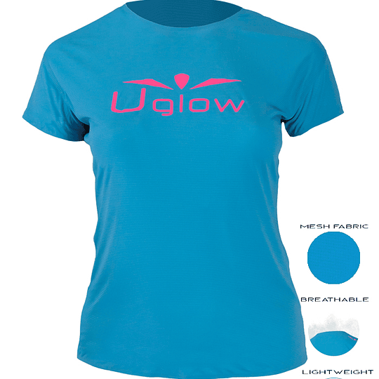 UGLOW-SL | POLERA RUNNING SUPER LIGHT WOMAN | TS1 SKYBLUE