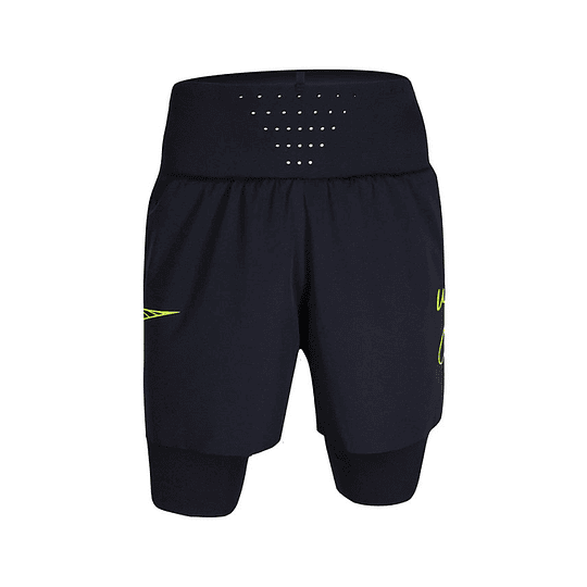 Short running Uglow con cinturón SFA5 ELEVATE black Yellow