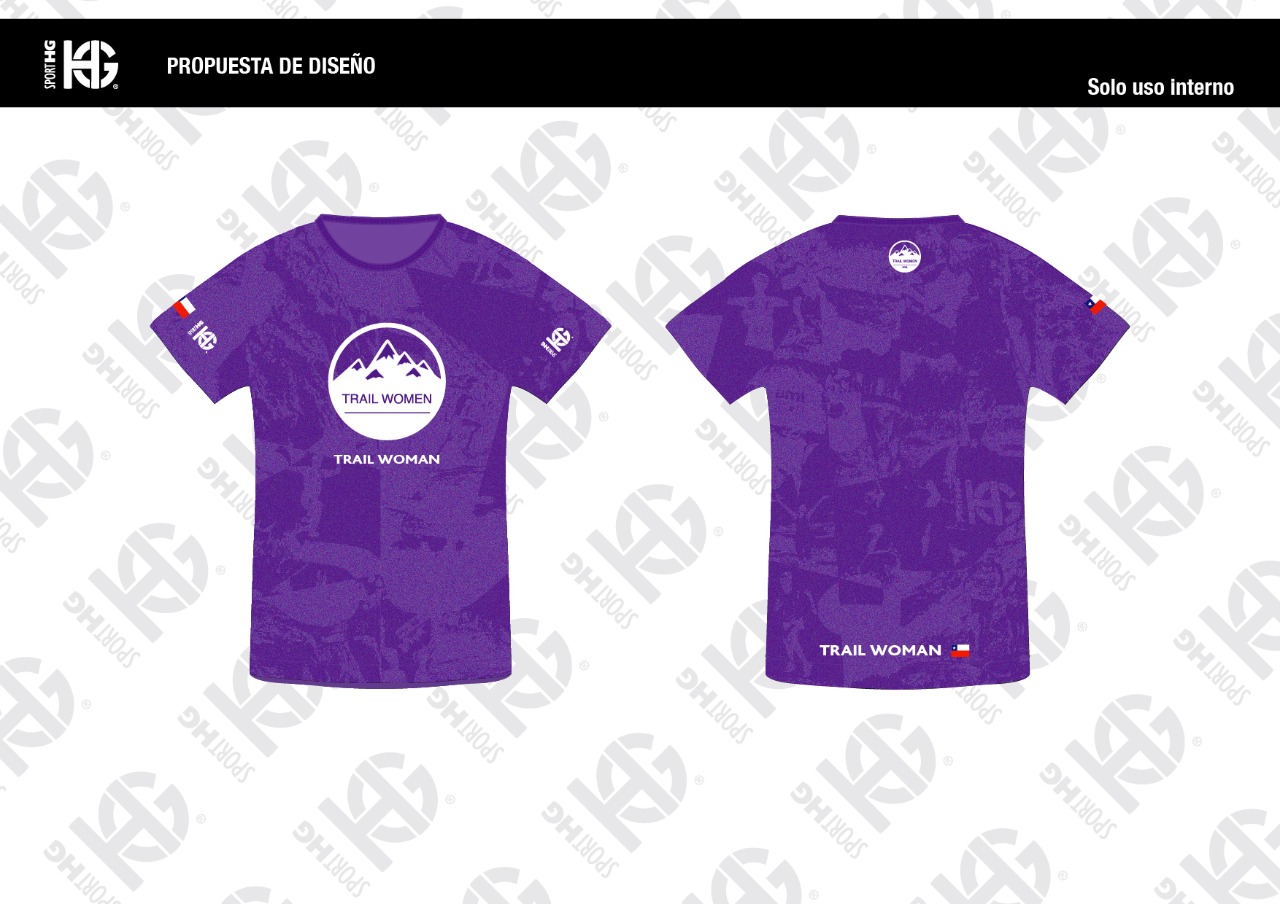 Polera Running Mujer Sparta Team Chile Blanca