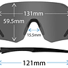 TIFOSI Gafas de Sol RAIL | Blackout Interchangeable[LENS: Smoke/AC Red/Clear]