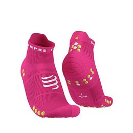 Calcetines Running Procing Socks v4.0 Run Low Fluo Pink - Compressport