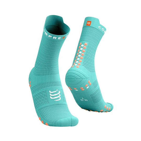 Pro Racing Socks Run High v4.0- Crem de ment/Papaya Punch