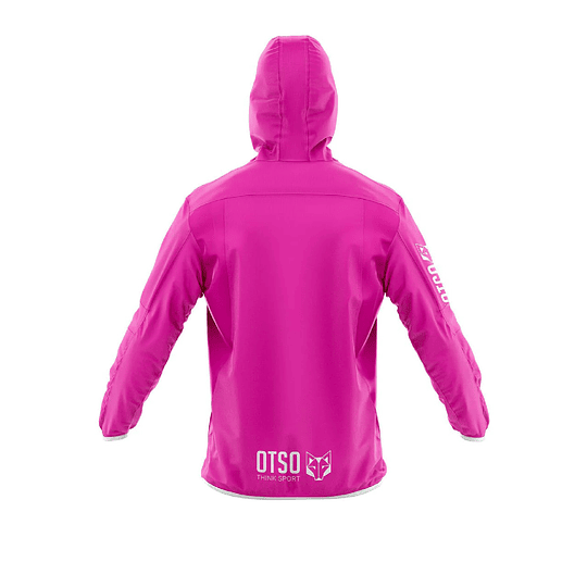 Chaqueta running impermeable Unisex Fluo Pink & White