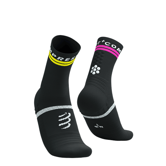 Pro Marathon Socks V2.0 - BLACK/SAFETY YELLOW/NEON PINK