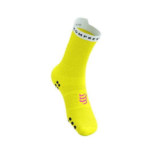 Pro Racing Socks v4.0 Run High -  Safe Yellow/White