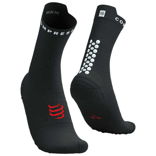 Pro Racing Socks v4.0 Run High -  Black/white Core Red