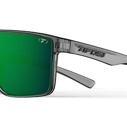 TIFOSI Gafas de Sol SANCTUM | Crystal Smoke Frame - Smoke Tint with Green Mirror