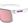 TIFOSI Gafas de Sol SANCTUM |  Satin Clear Frame - Smoke Tint with Pink Mirror