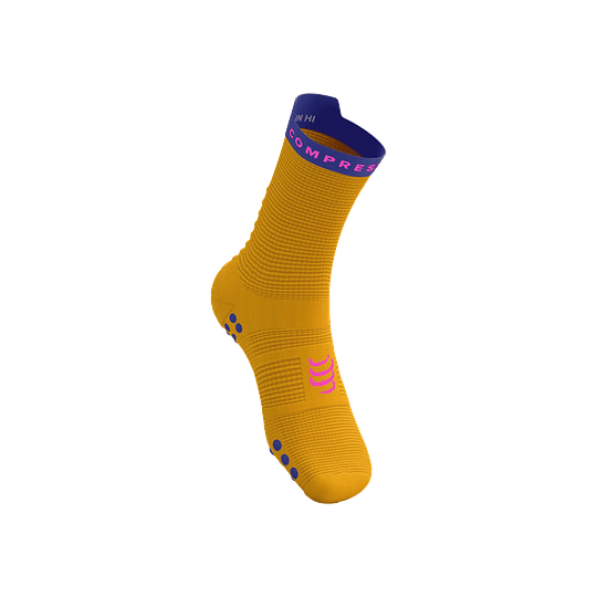 Pro Racing Socks v4.0 Run High  Saffron/Dazz Blue