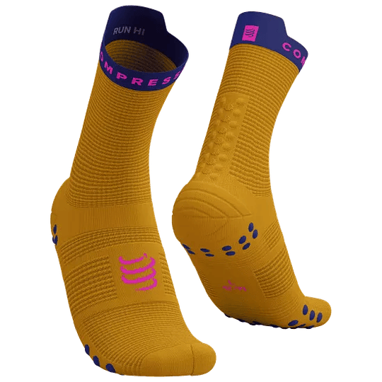 Pro Racing Socks v4.0 Run High  Saffron/Dazz Blue