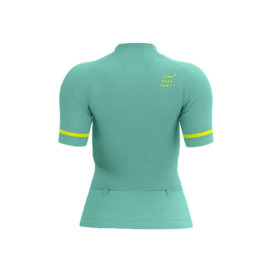 Trail Postural SS Top W Eggshell Blue/Safety Yellow