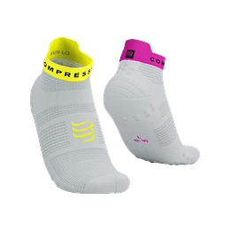 Pro Racing Socks RUN LOW v4.0 White Safety/Yellow Neon Pink- COPIAR