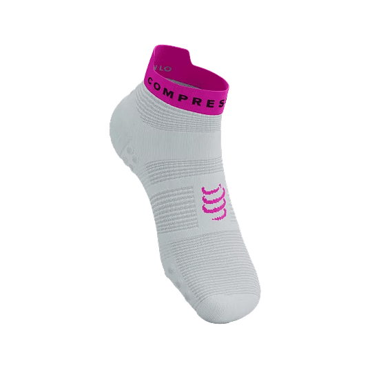 Pro Racing Socks RUN LOW v4.0 White Safety/Yellow Neon Pink- COPIAR