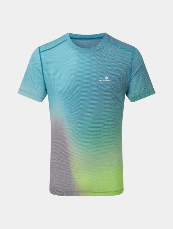 Men’s Tech Golden Hour S/S Tee Cyan/Acid Lime Merge