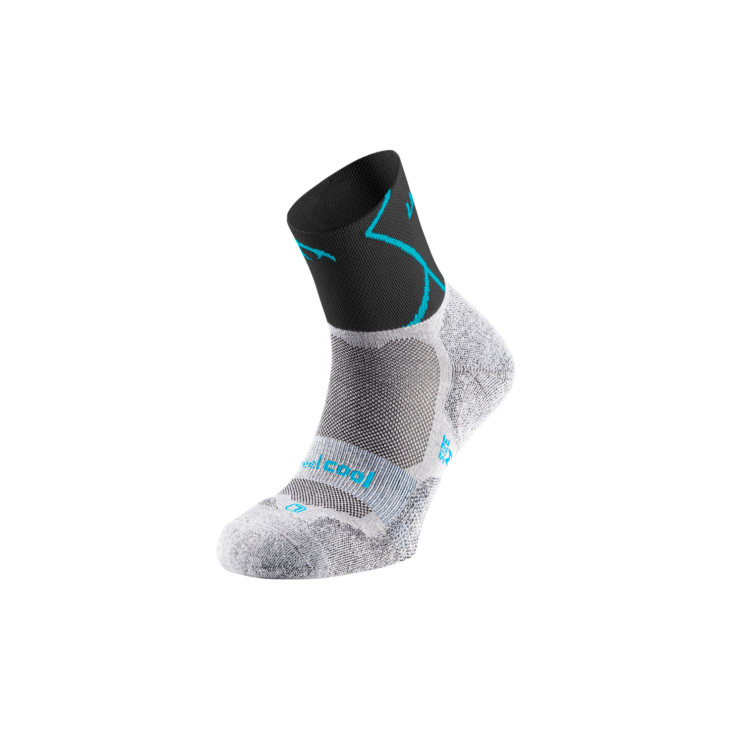 Calceta TRACK FOUR (H4) - Ice Grey &Turquesa (Unisex)