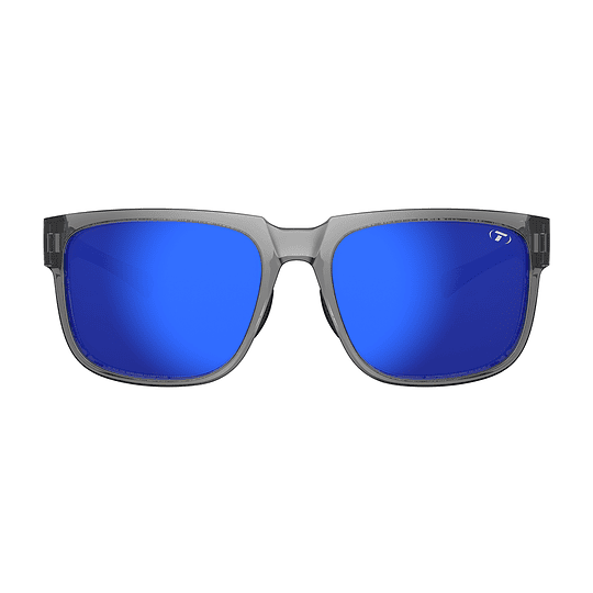 TIFOSI Gafas de Sol SHUMO | Crystal Smoke - Smoke Tint w Cobalt Blue Mirror