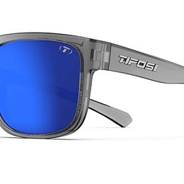 TIFOSI Gafas de Sol SHUMO | Crystal Smoke - Smoke Tint w Cobalt Blue Mirror