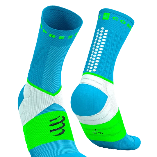 Ultra Trail Socks V2.NORSE BLUE/NEON GREEN
