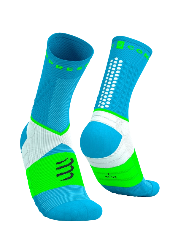 Ultra Trail Socks V2.NORSE BLUE/NEON GREEN