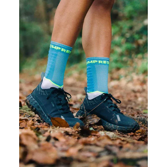 Ultra Trail Socks V2.NORSE BLUE/NEON GREEN