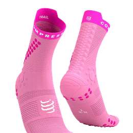 Pro Racing Socks v4.0 Trail - BEGONIA/NEON PINK