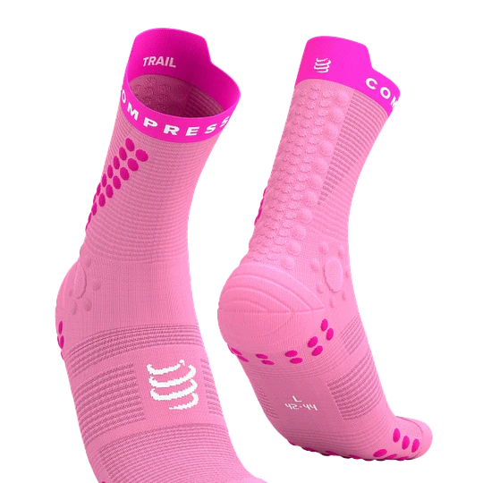 Pro Racing Socks v4.0 Trail - BEGONIA/NEON PINK